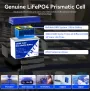PWOD 12.8V 320Ah 3840Wh Mini LiFePO4 Battery Storage Box RV & Boat Lithium Battery Built-in BMS IP65 Protection