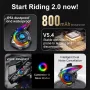 Y21 Wireless Helmet Headset AI Voice Assistant Fm Radio Powerful Bass Waterproof bluetooth 5.4 RGB Lighting Noise Reduction Long Battery Life Rider Intercom Wireless Motobike Earphone