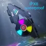 Coralme Y60 Wireless Bluetooth Motorcycle Helmet Headset Cycling Waterproof Noise Cancelling Helmet Headset with RGB Dazzling Color Lighting