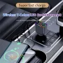 Y3 Car Audio Transmitter Bluetooth Music Player with Retractable Charging Cable and Fast Car Charger