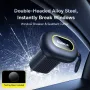 Baseus Double-Headed Car Safety Hammer Alloy Steel Emergency Escape Hammer Hidden Push-Style Cutter Window Breaker Rescue Tool