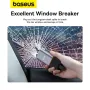 Baseus 3 in 1 Car Safety Hammer U-shaped Emergency Auto Escape Seat Belt Cutter Window Class Break with SOS LED Lamp