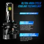 Novsight A500-N95 2PCS 130W 30000LM LED Headlight Bulbs 6500K Bright White Car Front LED Headlights IP68 Waterproof Level
