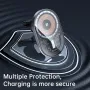 Mcdodo 15W Magnetic Wireless Charger Car Mount PD3.0 QC3.0 Fast Charging Transparent 360° Rotation Breathing Light