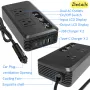 200W Car Power Inverter 12V to 220V 110V Modified Wave Smart USB Fast Charger with LCD Display 2 USB Chargers 2 Type-C Chargers