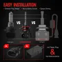 CYBERBEAM A900-C3 H4 / H7 / H11 / 9005 / 9006 Pair 50W Car LED Headlights 10000LM LED Bulbs 6500K White Light LED Headlamps IP68 Waterproof