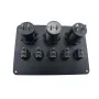 Auto Boot Schakelpaneel Waterdichte Digitale Voltmeter Dubbele USB-poort 12 Stopcontacten Combinatie Marine LED Rocker 5 Gang