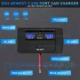 3 Port Car Charger Socket Multiple Device Charging 12V RV USB Outlet 72W Dual USB C 36W and Dual QC 3.0 18W Port for Car Bus RV Truck