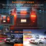 Câmera de painel automotiva 1080P de 3 canais, tela IPS de 3 polegadas, três lentes, gravação HD de 170 °, câmera de visão frontal/interna/traseira com cartão TF 64G grátis, visão noturna, estacionamento Monio