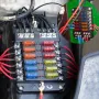 Fius Bot Kereta Blok 12 Cara LED Fius Kotak Persimpangan Bilah Fius Kotak Terminal 12V/24V