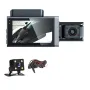 3 inch IPS Screen 3-Channel Driving Recorder 1080P HD 360° Rotation Dash Cam Without / With WiFi Loop Recording