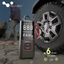 80W Portable Electric Air Pump Power Bank 2000mAh x 3 Cordless Car Air Pump For Car Tires Bicycles with LED Emergency Light