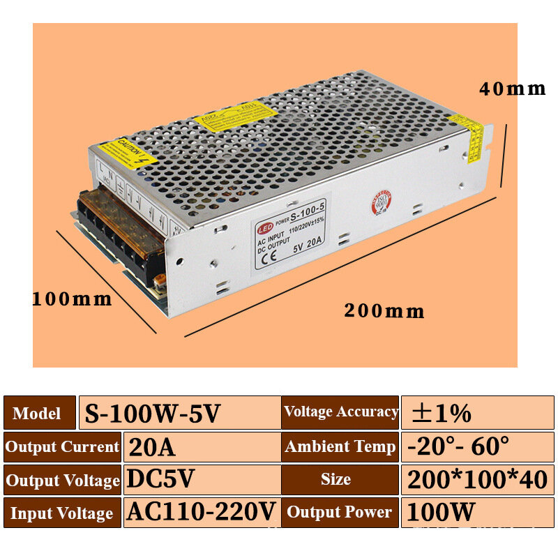 100W