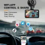 3-Inch Dash Cam Front 4K UHD Rear 1080P 170° Dual-Lens WiFi Driving Recorder HD Dual Recording Car Front Windshield DVR G-Sensor