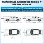 190T Polyester Car Full Covers All Weather Automobiles Outdoor With Windproof Strap 6 Reflective Strips for Sedans Coupes Silver UV Risistant Rainproof Dustproof Snowproof