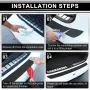 Car Trunk Protector Universal Rear Bumper Protector Rubber Anti-Scratch Strip for Car SUV MPV