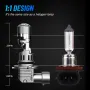 NovSight 2PCS 17000LM 60W LED Car Headlight Bulbs 6500K Bright White IP68 Waterproof Level LED Headlamp