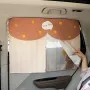 Car Side Window Curtains Privacy Double Layer Curtains Car Sun Protection Magnetic Window Light Isolation Insulation Double Layer Car Sun Curtains