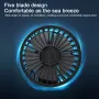 12V Dual-Head Car Fan Cooling Fans 360° 2 Speed Adjustable Mini Size Five-blade Strong Wind with Parking Number Plate For Auto Cooler