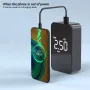 12V 140PSI 6000mAh Wireless Mini Car Tyre Electric Portable Air Pump Digital Tire Inflator Pressure Measurement / Emergency Light / Phone power bank
