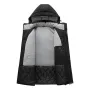 Winter Smart Heated Cotton Jacket For Men Warm Plus Velvet Thickened Down Cotton Jacket Heating USB Charging Outdoor Jacket