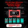 RJTianye 12V 8A 4ah-150ah Intelligent Pulse Repair Charger 110-230V AC Car Motorcycle Battery Charger LiFePO4 Charger Digital LCD Display
