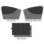 Double Layer Car Window Sunshade UV Protection Mesh Magnetic Install Black Side Glass Cover Heat Block Vision Enhancement Universal