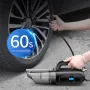 Multi Functional Car Vacuum Cleaner Air Pump Digital Display 80W Suction 120W Inflation Portable Auto Cleaning Tool Long Nozzle Fabric Brush Extension Hose Accurate Tire Pressure Monitor