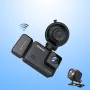 1080P 3 Channel Dash Cam Front and Rear Inside Full HD Recording With Night Vision Wifi Driving Recorder High-Definition Video Parking Monitoring With Night Vision