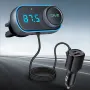 T78 Air Outlet Car bluetooth V5.0 FM Transmitter 30W PD + QC3.0 Fast Charger Hi-fi Music Player Hands-free Calls U Disk AUX Bass 7 Colors Backlit Light