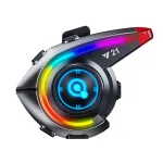 Y21ワイヤレスヘルメットヘッドセットAI音声アシスタントFMラジオパワフルベース防水Bluetooth5.4RGB照明ノイズリダクション長いバッテリー寿命ライダーインターホンワイヤレスモトバイクイヤホン