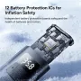BASEUS BS-CG034 Corded and Cordless 2-in-1 Tire Inflator 75W LCD Display Car Tire Inflator Pump 2000mAh Power Bank