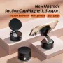 Foldable Magnetic Vacuum Phone Holder 360° Electric Suction Car Mount Double-Sided Swivel Stand for Car Mirror Gym Kitchen