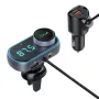 T78 Air Outlet Car bluetooth V5.0 FM Transmitter 30W PD + QC3.0 Fast Charger Hi-fi Music Player Hands-free Calls U Disk AUX Bass 7 Colors Backlit Light