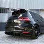 Rear Bumper Diffuser Gloss Black Side Splitters Spoiler Lip For Volkswagen/VW Golf 7 VII MK7 GTI 2013-2016 ABS 4 Fins