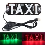 LED Sign for Car, LED Taxi Light Sign 7.49''x2.48''LED Panel USB 12V LED Sign for Car Red Green Dual Colors