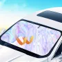 Thickened Laser Car Front Windshield Sun Visor Front Sunscreen Heat Insulation Visor Anti-Ultraviolet Protection for Sedan SUV