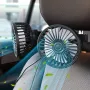 Car Fan 360° 3-speed Car Seat Back Cooling Fan USB Charge Dual Head Fan Adjustable Rotation Neck Cooler for Car Home Accessories