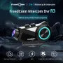 Freedconn 1000m Motorcycle Dash Cam Intercom 6 Person Group Tallk bluetooth Headset Helmet Recorder WiFi App Motorbike Motor Auto DVR Headphone R3