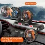 5V/12V Three-Head Car Fan Cooling Air Small Portable 2 Speeds Electric Fans with Parking Number Plate For Truck Vehicle Ship Van
