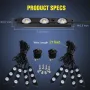 8PCS 24LED Rock Light for Cargo Truck Pickup Bed Off Road Under Car Side Marker LED Rock IP67 Waterproof