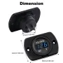 12V 24V Car Voltmeter LED Digital Display Panel Waterproof Waterproof Round Voltage Gauge with Terminals for Car Motorcycle Travel Trailer Truck Boat ATV UTV