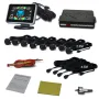 Car Reverse Parking Radar With 8 Parking Sensors Electronics Rear Automatic Detector Reverse Assist Kit Buzzer Car Reversing Radar Does Not Falsely Report Voice Buzzer Horn Alarm Front And Rear Parking