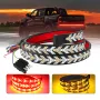 48inch/60inch 12V Universal Pickup Car LED Tail Lights with Fishbone Design Illuminated Water Flowing Turn Signals Light Braking Light