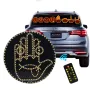 Car LED Fun Expression Gesture Palm Light Smile Face Light Rear Window Multi-Function Warning Car Interesting Expression Remote Control LED Lighting