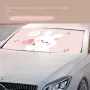 Creative Car Retractable Sunshade Foldable Umbrella Thermal Insulation UV Protection Cartoon Bear Rabbit Print Anti-UV Sunshade