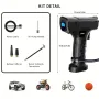 150PSI Portable Car Tire Inflator Pump Cordless Car Air Pump with LCD Digital Display LED Emergency Lighting for Car Motorcycle Bike Ball