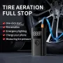 2 In 1 Portable Multi-functional 150psi Car Jump Starter Air Compressor 1000A Power Bank with Emergency LED Lighting Tire Pressure Detection