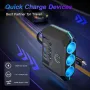 120W Car Charger Adapter 7 in 1 4 USB 3 Socket Splitter Charge Independent Switches DC Outlet Voltage Display With Compass