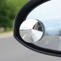 2PCS Car Blind Spot Mirror 360° Adjustable HD Glass Wide Angle Rearview Frameless Round Frame Convex Blind Spot Mirror Safety Driving Wide Angle Adjustable Clear Rearview Mirror